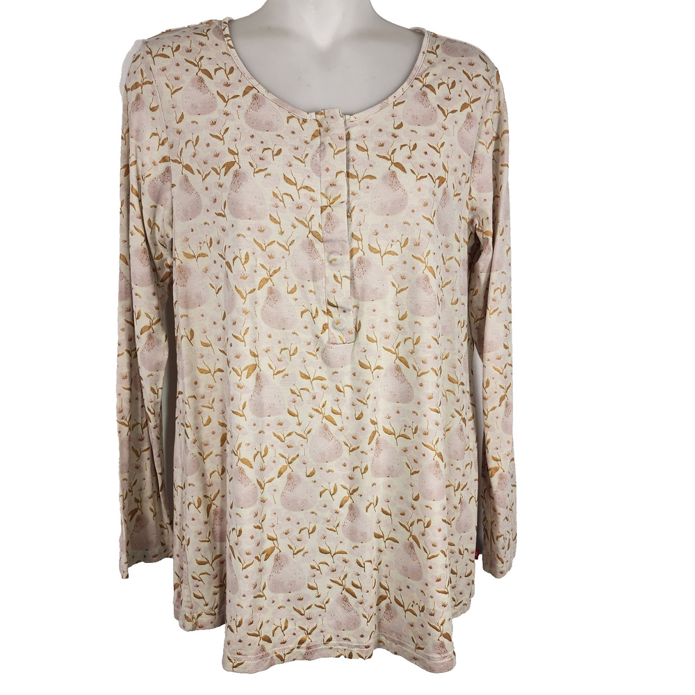 Magnetic Me Womens Pearadise Modal Nursing Top Gold Pear Small 4/6 Long Sleeve